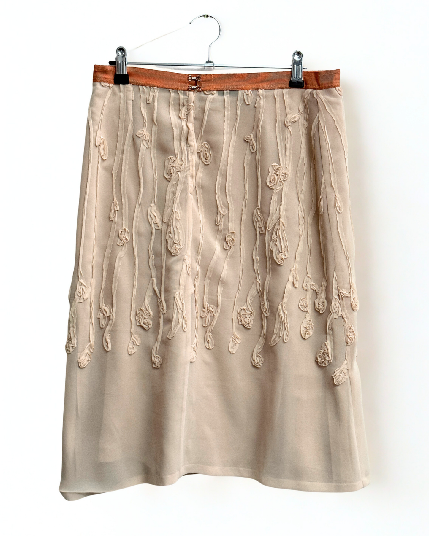 Dries Van Noten embellished chiffon skirt back view