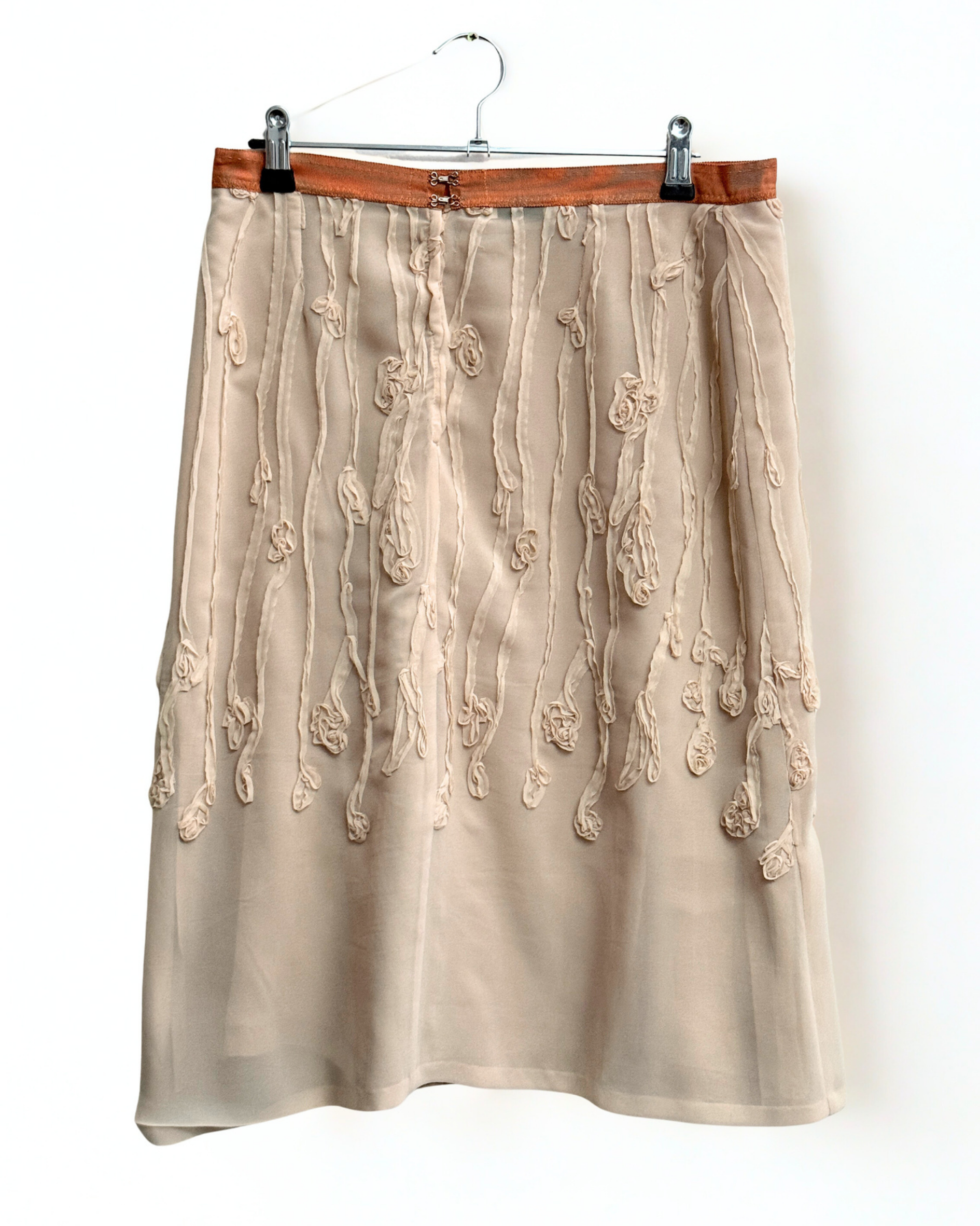 Dries Van Noten embellished chiffon skirt back view