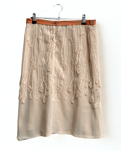 Dries Van Noten embellished chiffon skirt back view