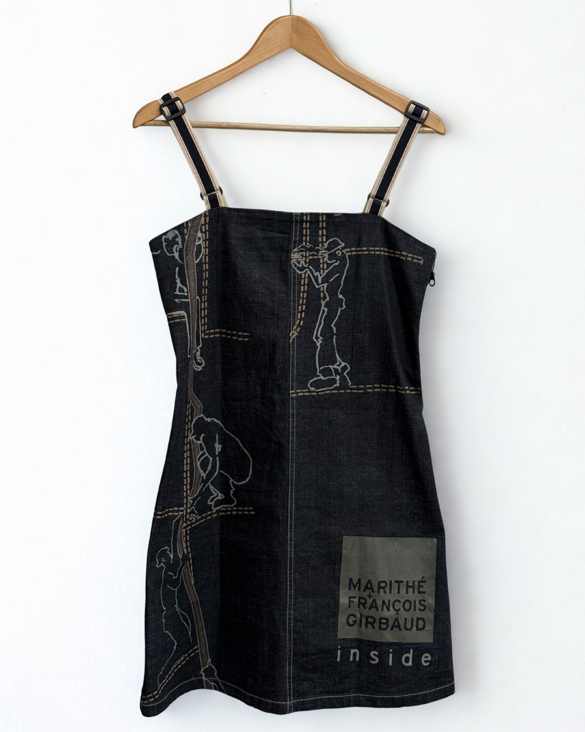 2000s Marithé François Girbaud mini denim dress size 38