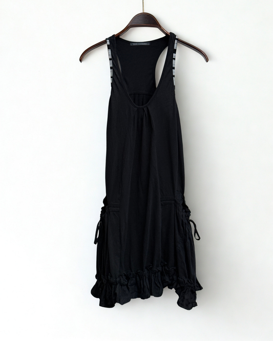 Marithé François Girbaud black Y2K mini dress size 38