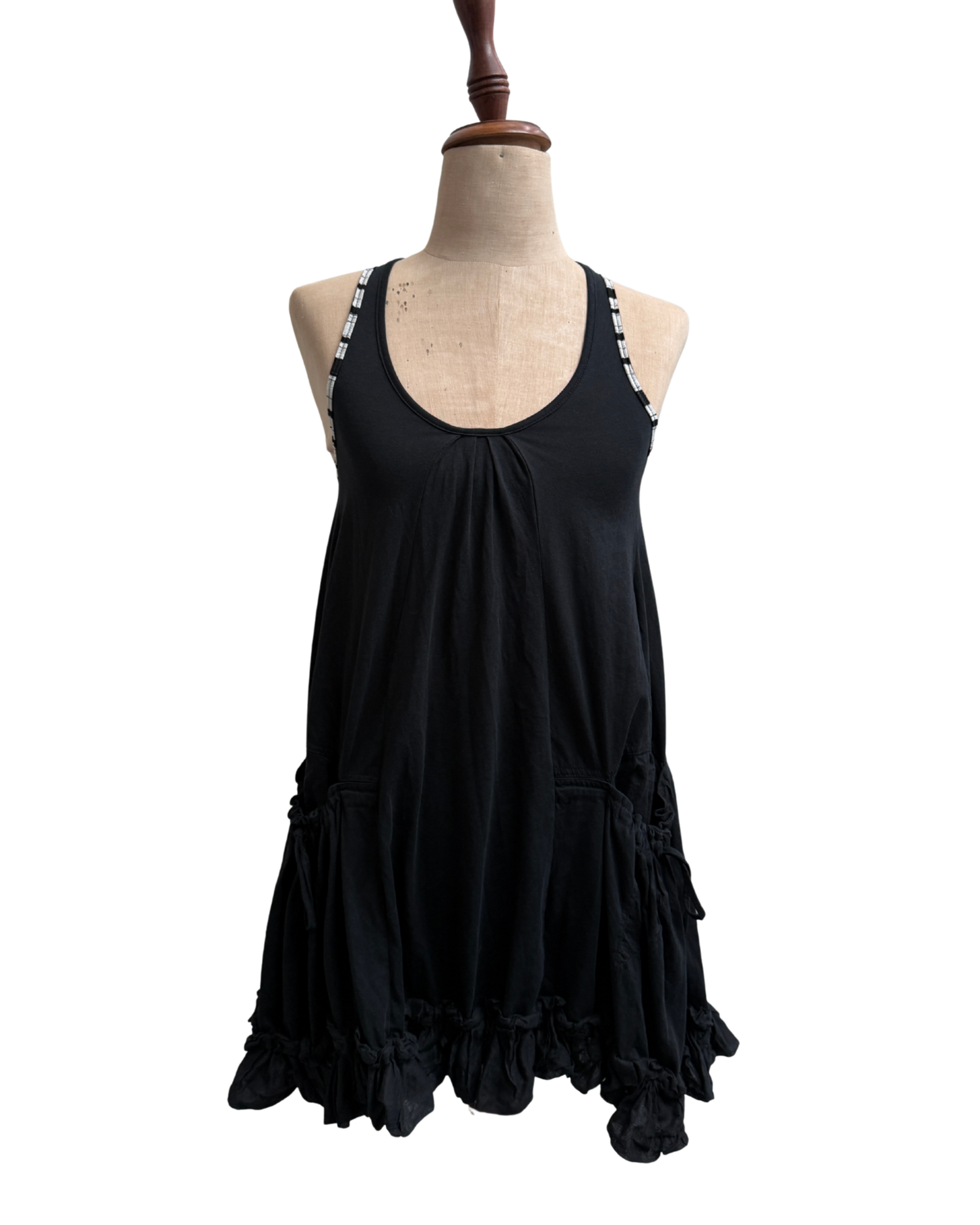 Girbaud black mini dress front view on mannequin
