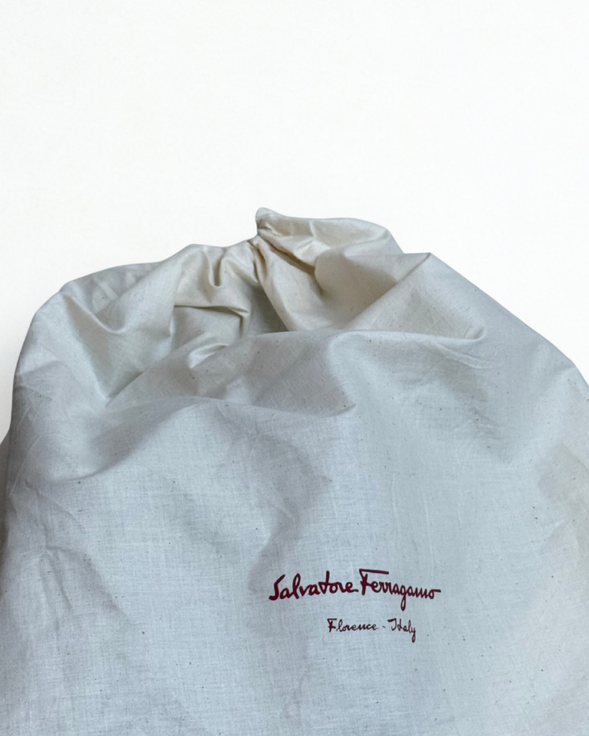 Dustbag of Salvatore Ferragamo Oxford shoes