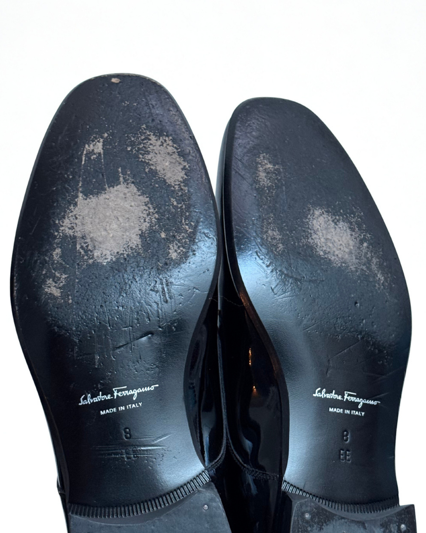 Sole detail of Salvatore Ferragamo Oxford shoes