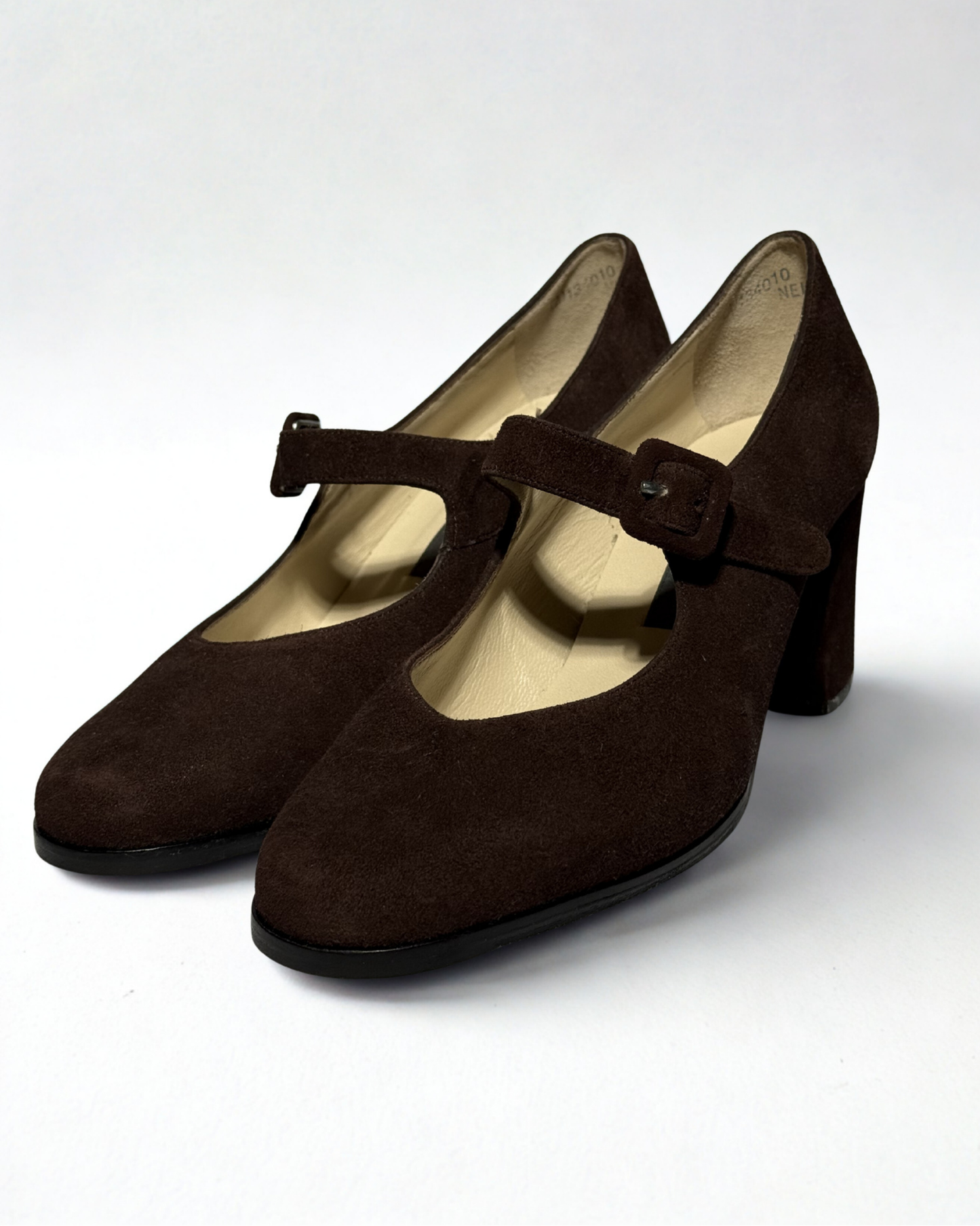 Vintage Bally brown suede ankle strap heels size 38
