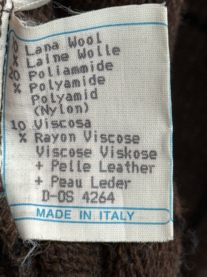 Close up of composition label