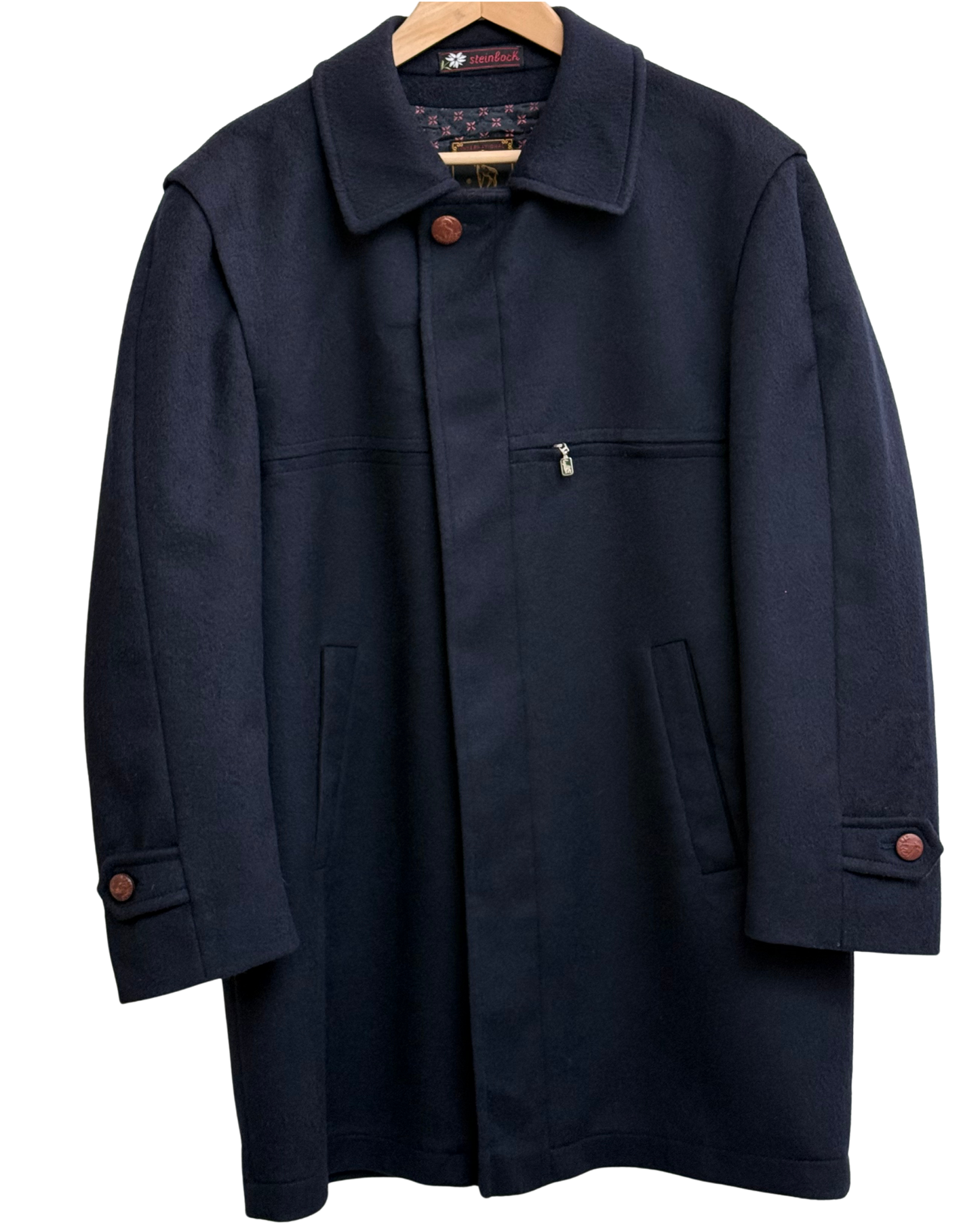 Vintage Steinbock Super Himalaya navy wool loden mens jacket
