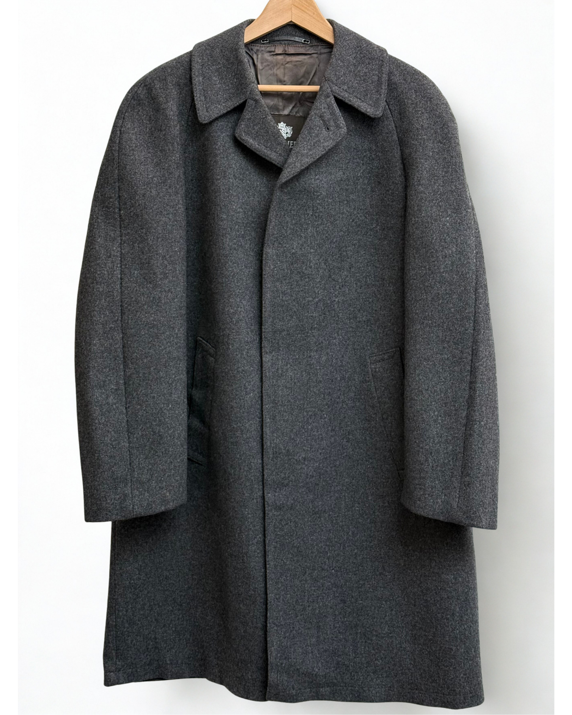 Vintage Werther International grey wool overcoat mens size XL