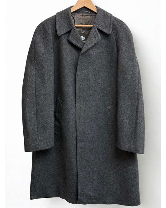 Vintage Werther International grey wool overcoat mens size XL