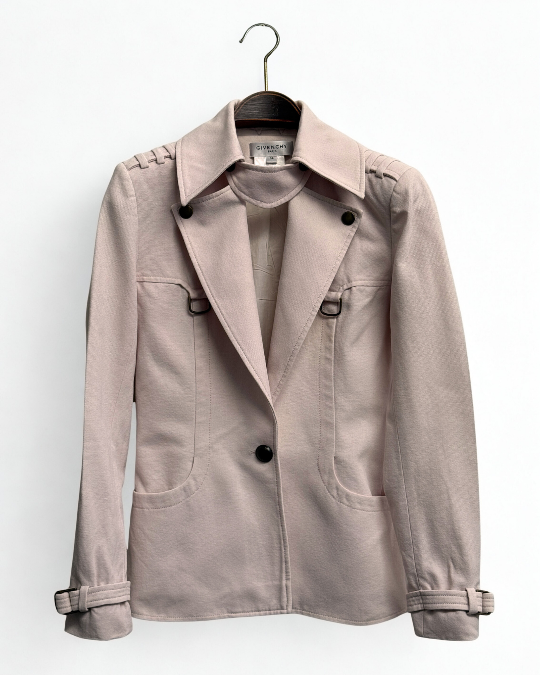 Givenchy pink biker jacket double collar FW2010