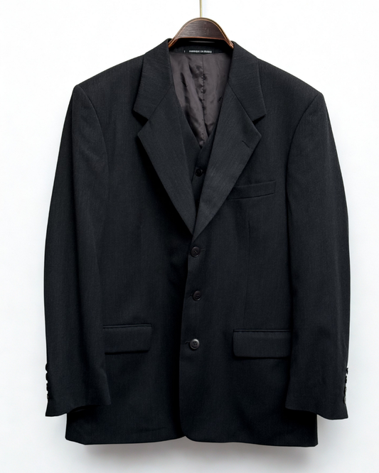 Yves Saint Laurent wool blazer and gilet set anthracite grey size 50