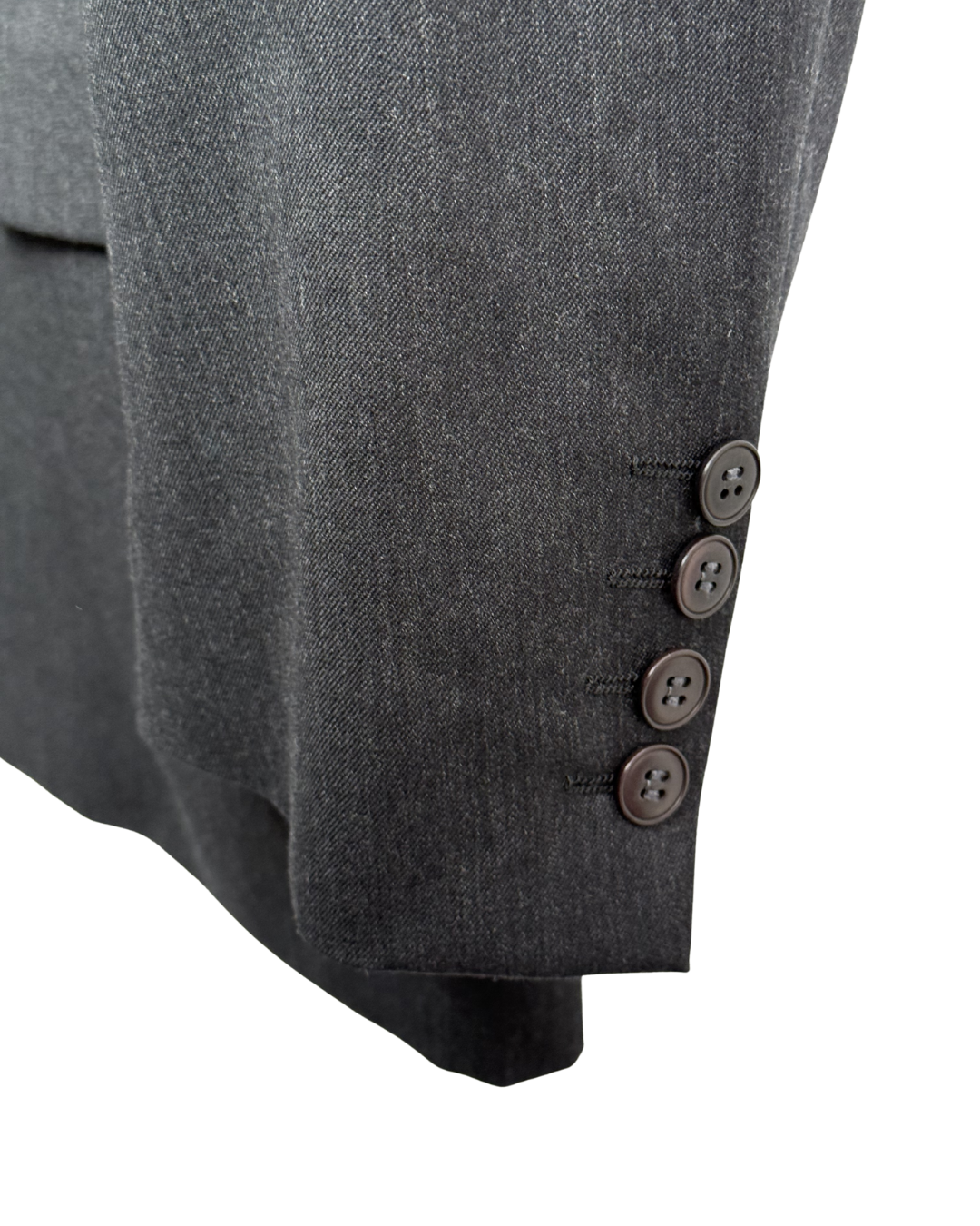 Yves Saint Laurent Wool Blazer and Gilet Set Anthracite Grey Size 50 Made in France