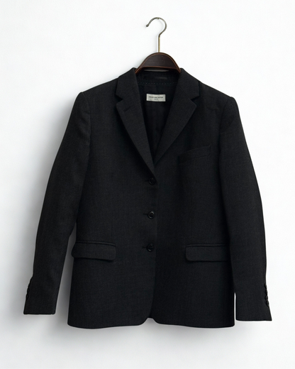 Dries Van Noten dark grey wool blazer size 40