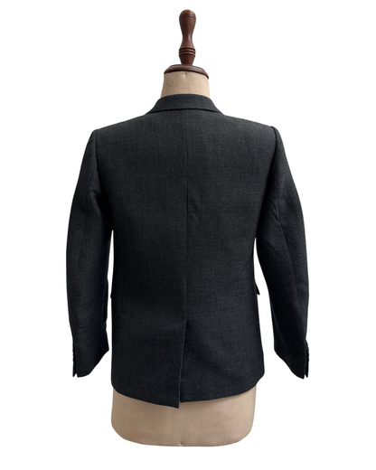 Dries Van Noten Dark Grey Wool Blazer 3 Button Tailored Jacket Size 40