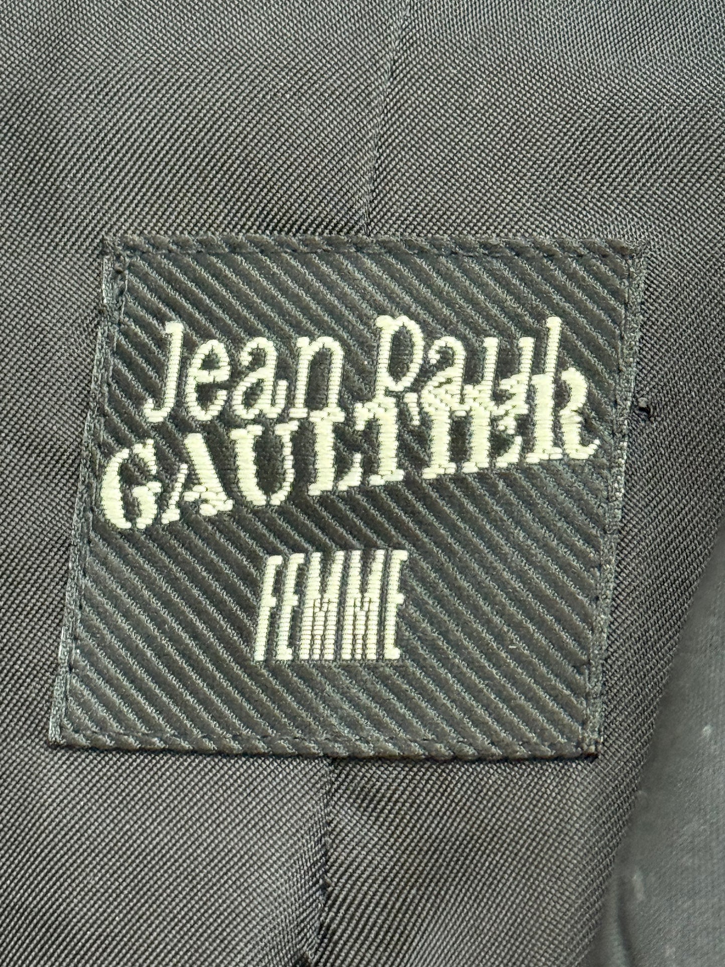 Jean Paul Gaultier Femme SS2005 Wool Blazer Black Archive Piece Size 38