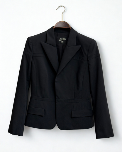 Jean Paul Gaultier Femme black wool blazer SS2005 size 38