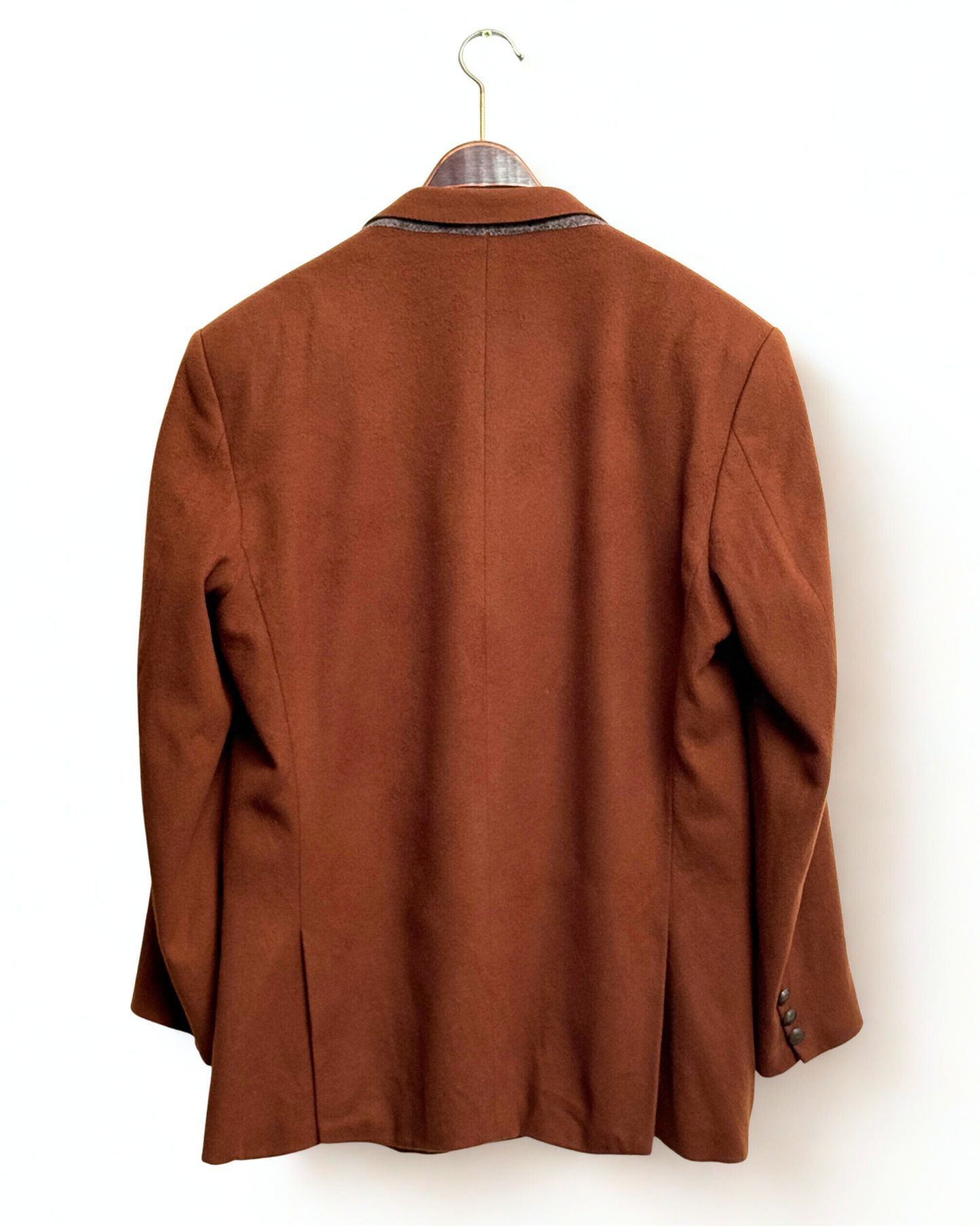 Yves Saint Laurent 1980s Double Breasted Cashmere Wool Blazer Size L Oversized