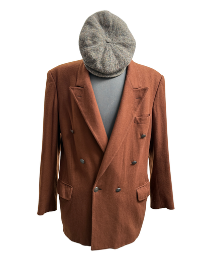 Yves Saint Laurent 1980s Double Breasted Cashmere Wool Blazer Size L Oversized