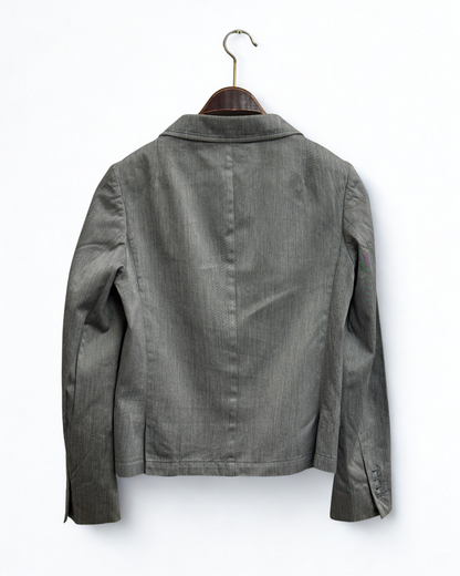 Dries Van Noten Safari Jacket Cotton Press Button Blazer Size 36