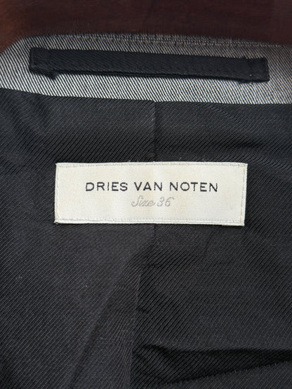 Dries Van Noten Safari Jacket Cotton Press Button Blazer Size 36