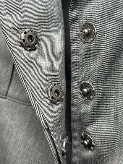 Dries Van Noten Safari Jacket Cotton Press Button Blazer Size 36