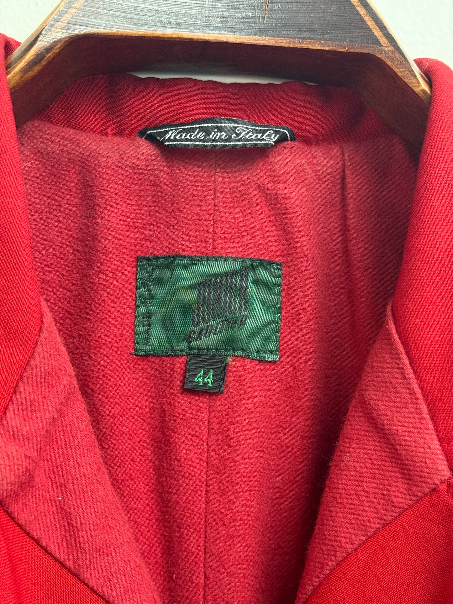 Jean Paul Gaultier Junior 1995 Red Double Breasted Blazer Made in Italy Size 44