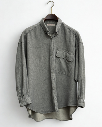 Late 1970s Issey Miyake Issey Sport grey shirt size M