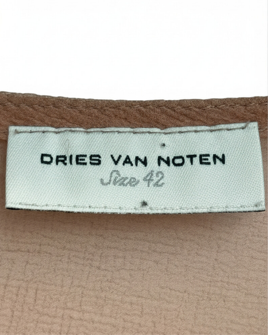 Dries Van Noten label on a silk shirt
