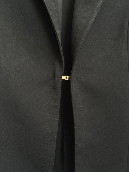 Dirk Bikkembergs Early 2000s Black Fitted Blazer Eyelet Cuffs IT 46 Women