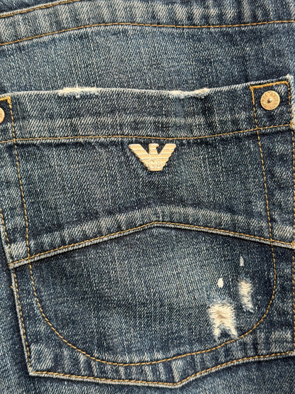 Armani Jeans AJ Distressed Straight Leg Denim Mens 33