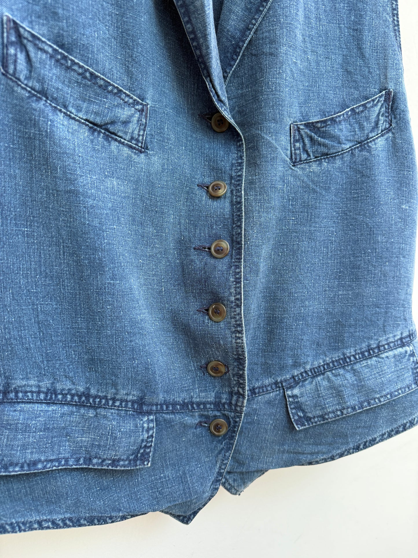 Pauw Amsterdam Vintage Denim Waistcoat Size 42