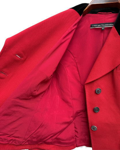 Erny van Reijmersdal Red Tailored Blazer, Women's Size 42