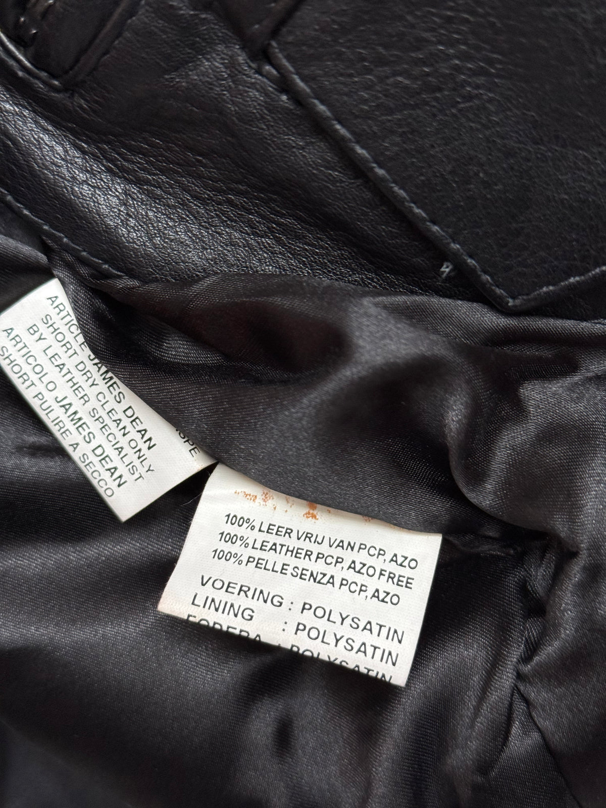 Wrangler "James Dean" Black Leather Bomber Jacket with Detachable Teddy Collar, IT 50, Men