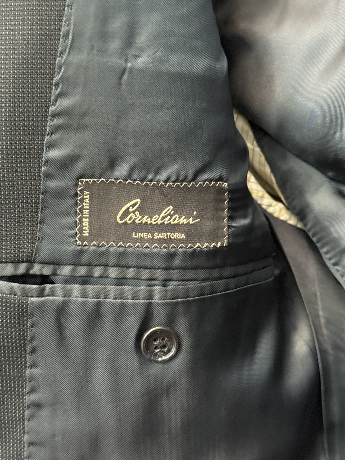 Corneliani Linea Sartoria Navy Wool Suit 50 Men
