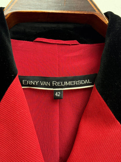 Erny van Reijmersdal Red Tailored Blazer, Women's Size 42