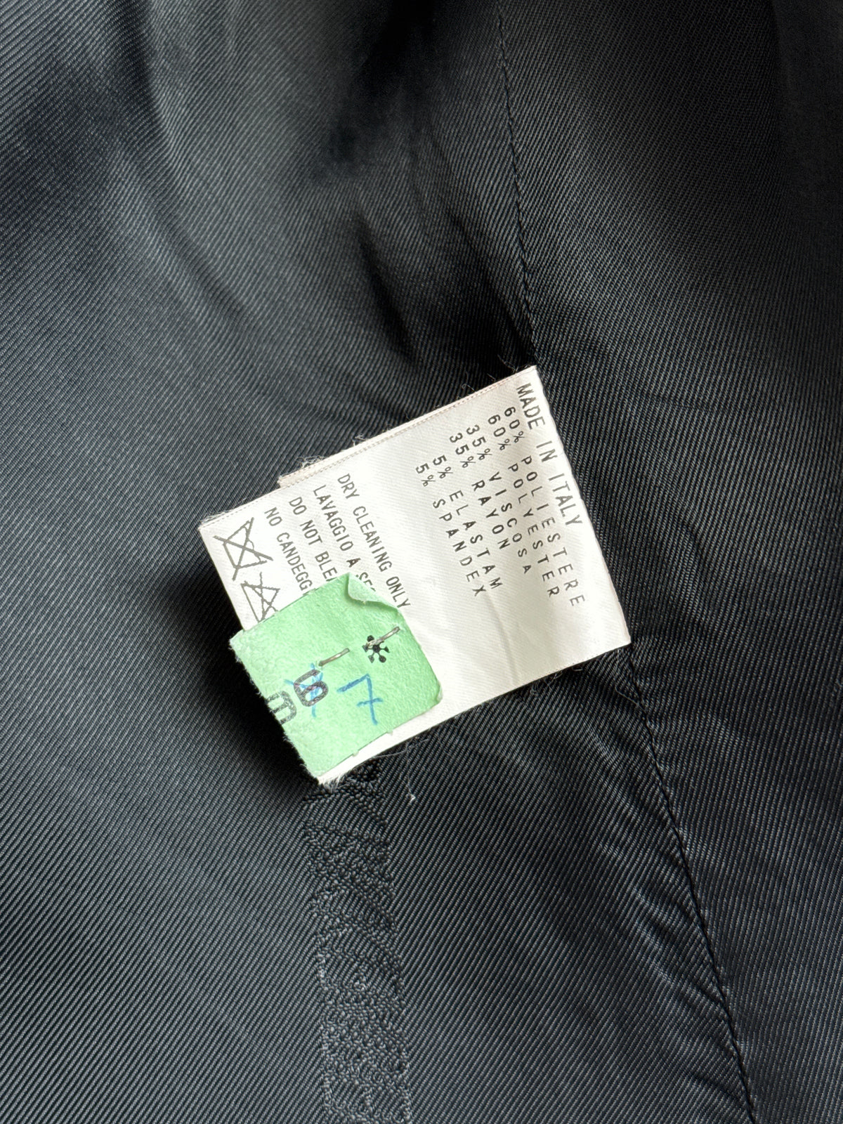 Dirk Bikkembergs Early 2000s Black Fitted Blazer Eyelet Cuffs IT 46 Women