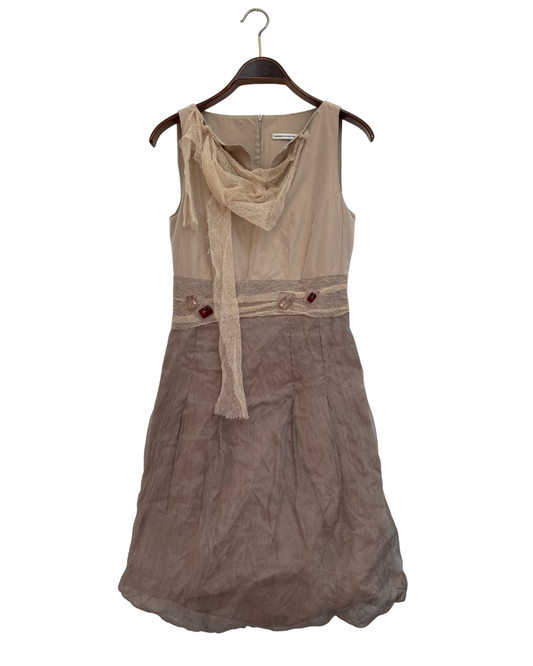 Natan Edouard Vermeulen Colour Block Tulle Dress with Jewel Detail size 38