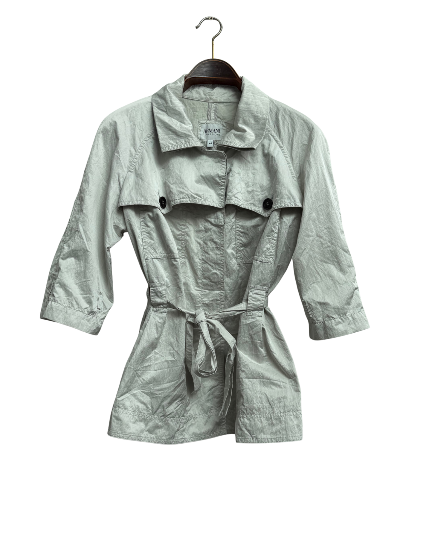 Armani Collezioni Waterproof Trench Jacket Size IT 46