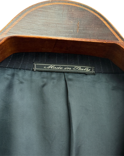 Corneliani Pinstripe Navy Wool Blazer Size 50