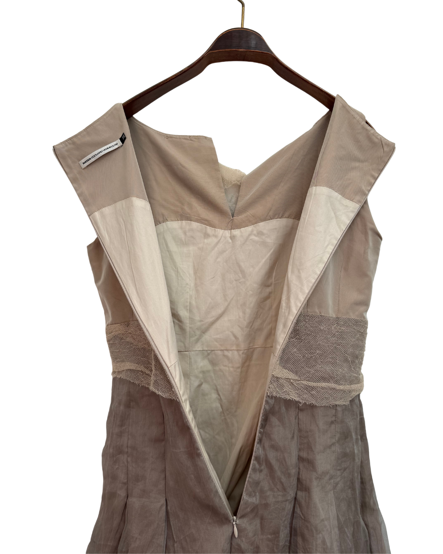 Natan Edouard Vermeulen Colour Block Tulle Dress with Jewel Detail size 38
