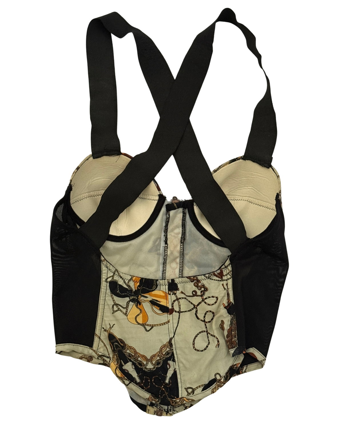 Junior Gaultier by Jean Paul Gaultier printed zip corset top, Spring/Summer 1991
