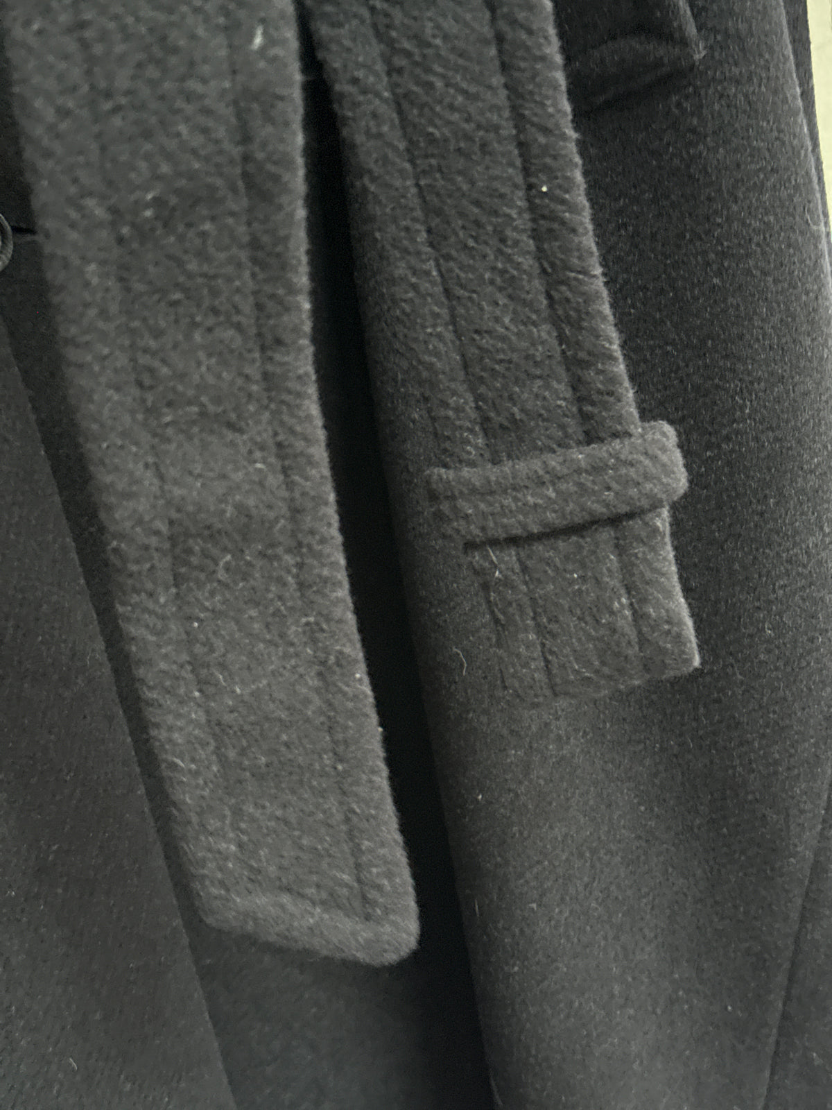 Van Gils Navy Wool Overcoat Belted Batwing Est. 58 Men
