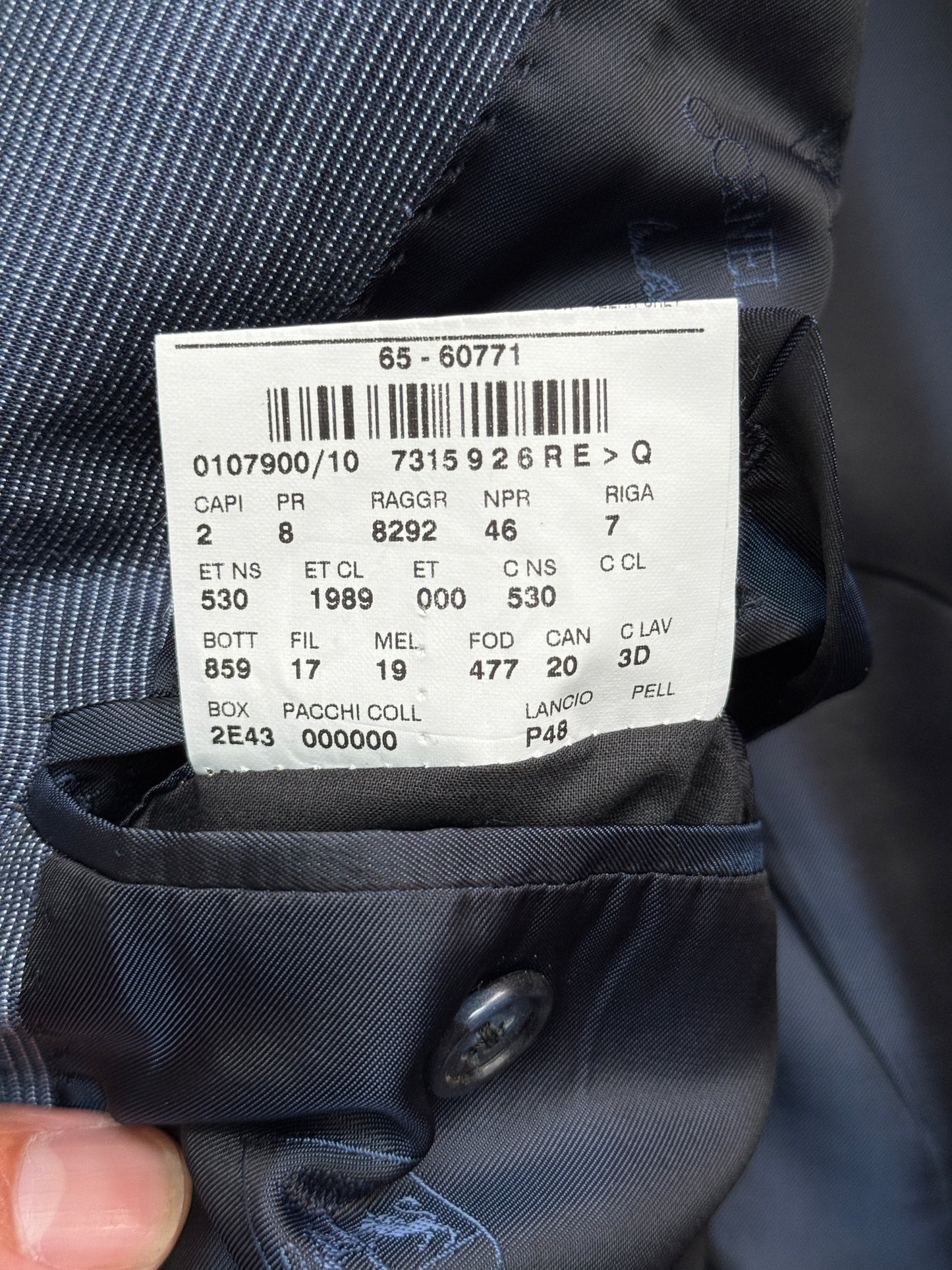 Corneliani Cornflower flax, wool and silk blazer size 52