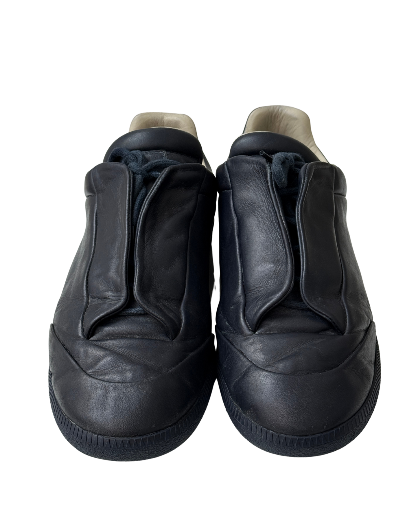 Maison Margiela Future Navy Leather Sneakers Size 44