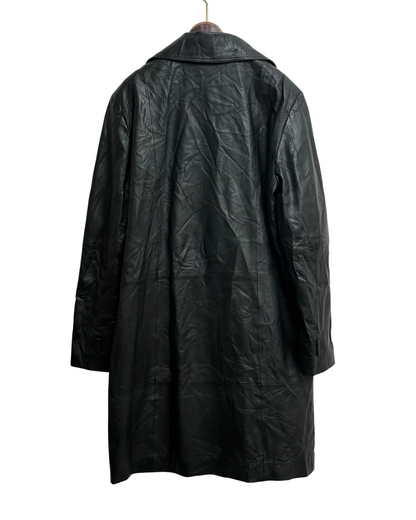 Studio ID Black Lamb Leather Long Coat XL