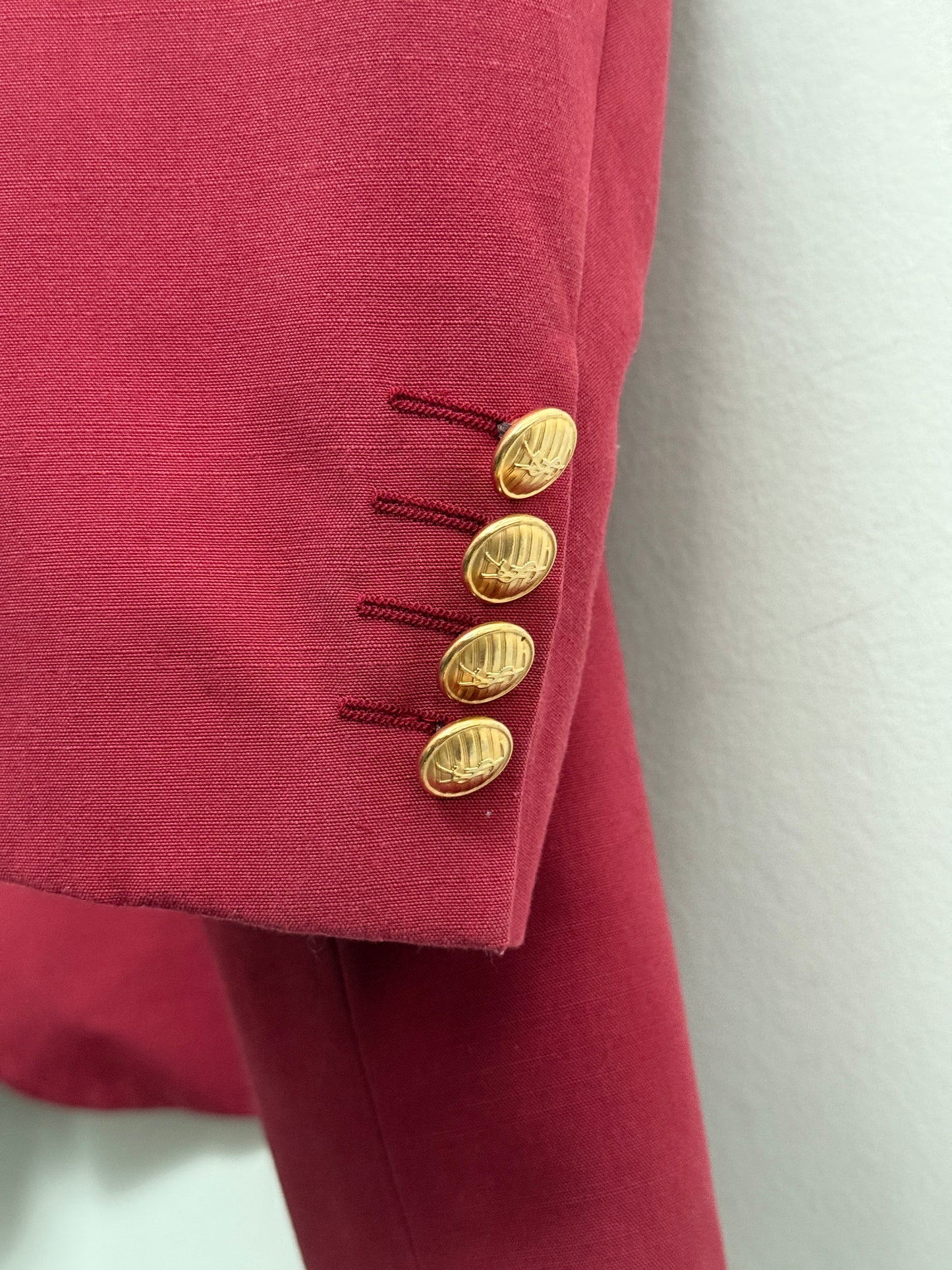 Yves Saint Laurent Pour Homme Red Blazer Size 60