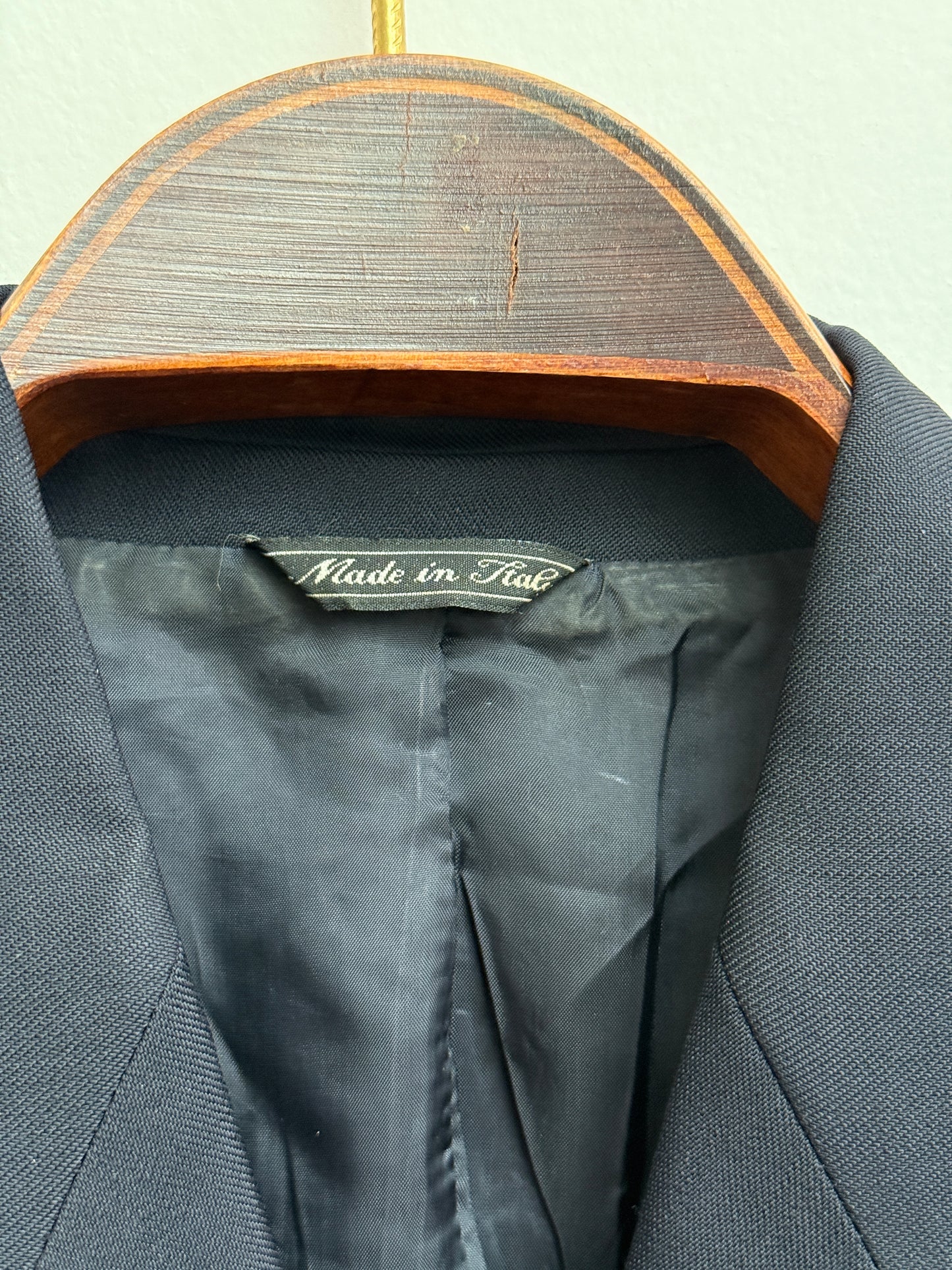 Gianni Versace Couture Vintage Mid 90s Navy Blazer Medusa Buttons Made in Italy Size 40