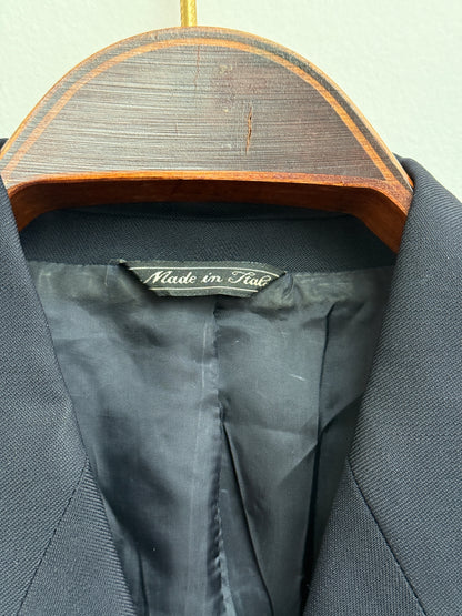 Gianni Versace Couture Vintage Mid 90s Navy Blazer Medusa Buttons Made in Italy Size 40